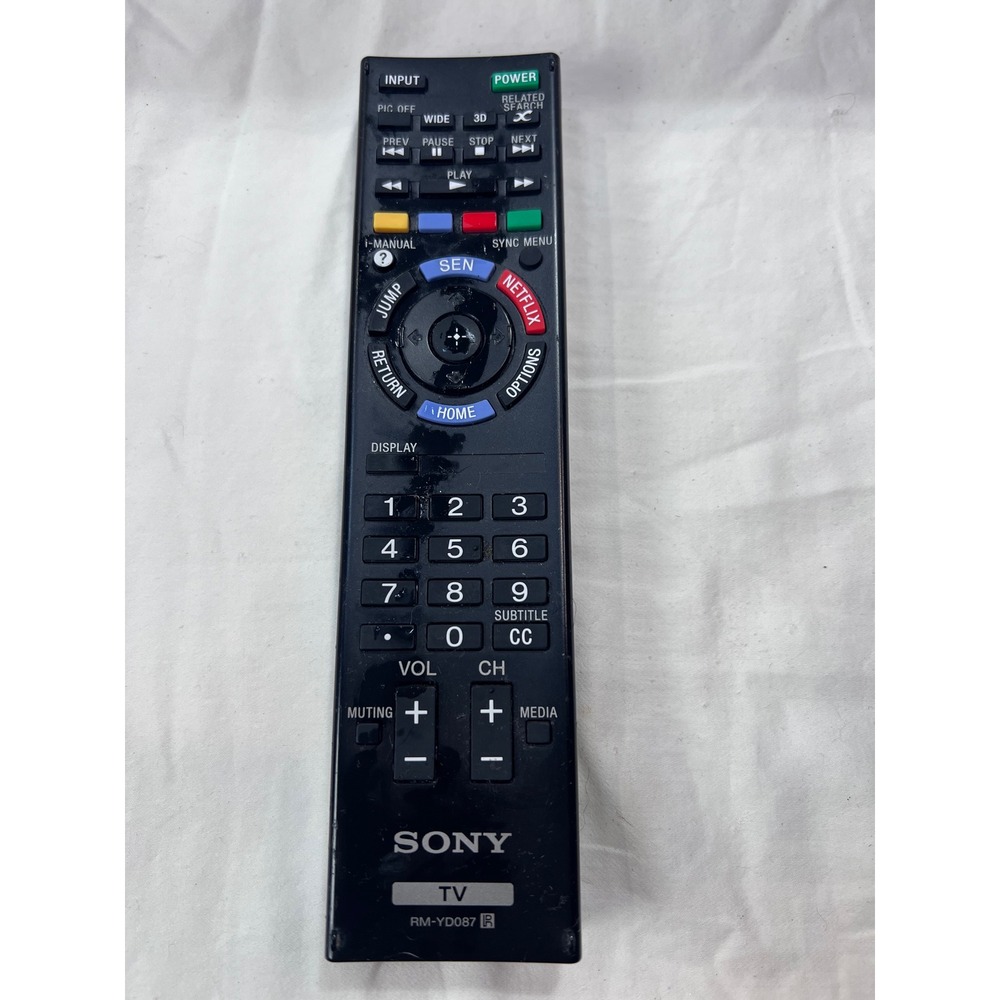 Sony RM-YD087 TV Remote Control Genuine OEM Replacement Black Netflix Button